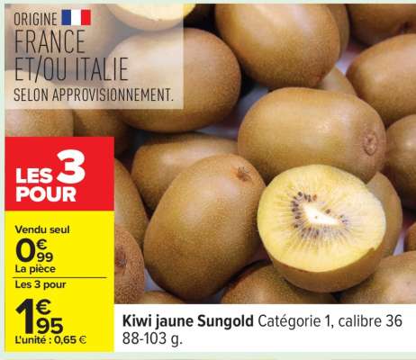 Kiwi jaune Sungold