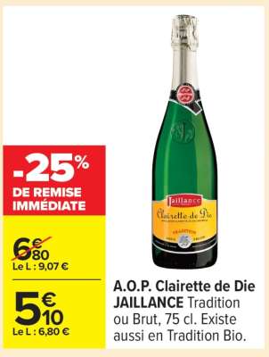 A.O.P. Clairette de Die JAILLANCE
