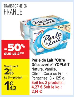 Perle de lait "Offre Découverte" YOPLAIT