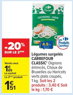 Légumes surgelés CARREFOUR CLASSIC'
