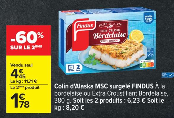 Colin d'Alaska MSC surgelé FINDUS