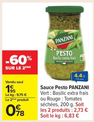 Sauce Pesto Panzani