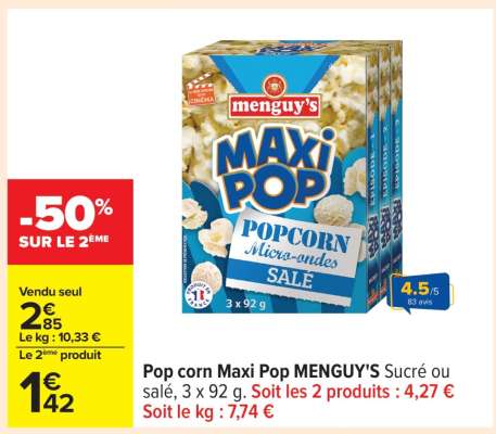 Pop corn Maxi Pop MENGUY'S
