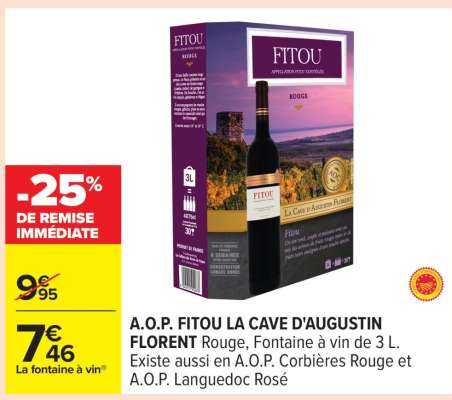 A.O.P. FITOU LA CAVE D'AUGUSTIN FLORENT