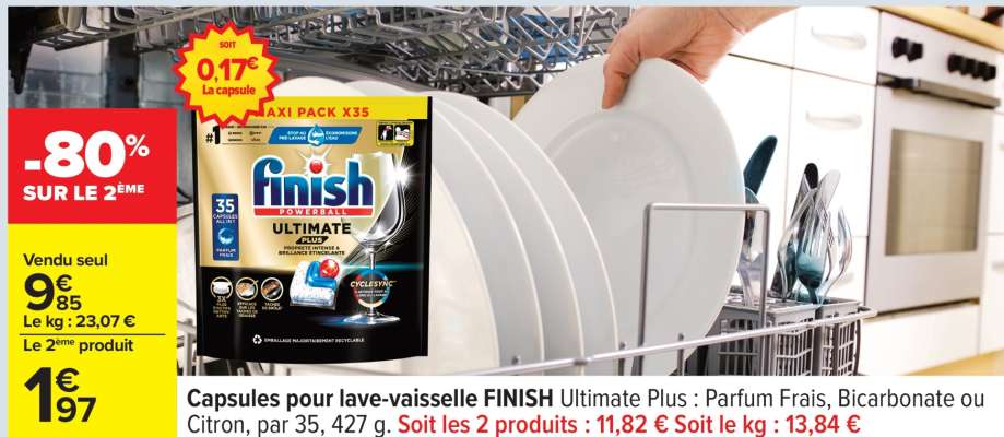 Capsules pour lave-vaisselle FINISH Ultimate Plus