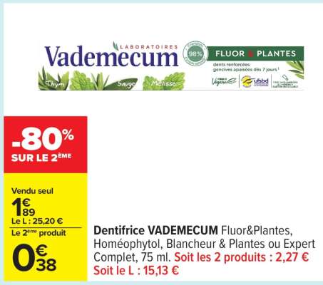 Dentifrice Vademecum