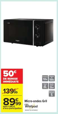 Micro-ondes Gril Whirlpool