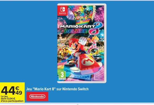 Jeu 'Mario Kart 8' sur Nintendo Switch