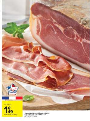 Jambon sec désossé