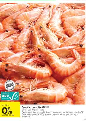 Crevette rose cuite ASC