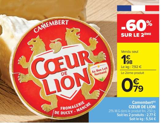 Camembert Coeur De Lion