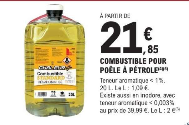 COMBUSTIBLE POUR POÊLE À PÉTROLE