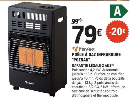POÊLE À GAZ INFRAROUGE "POZNAN"