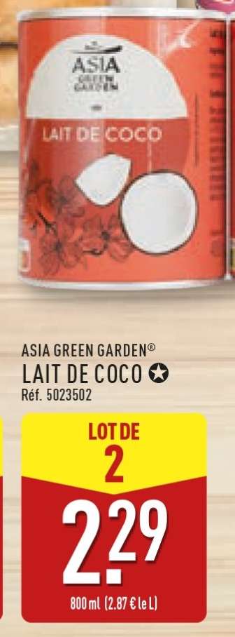 ASIA GREEN GARDEN Lait de Coco