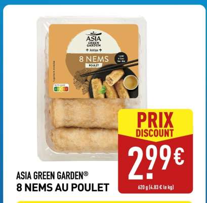 ASIA GREEN GARDEN® 8 NEMS AU POULET