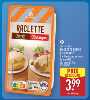 LE CAVALIER RACLETTE FUMÉE ET NATURE