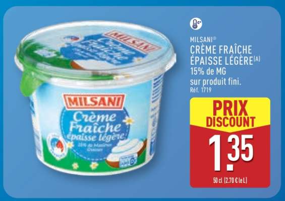 MILSANI CRÈME FRAÎCHE ÉPAISSE LÉGÈRE