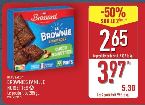 BROSSARD BROWNIES FAMILLE NOISETTES