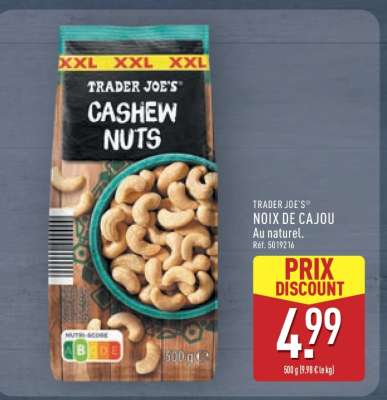 TRADER JOE'S NOIX DE CAJOU