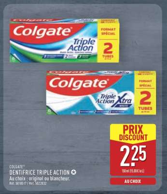 Colgate dentifrice triple action