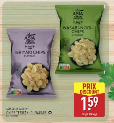 Asia Green Garden Chips Teriyaki ou Wasabi
