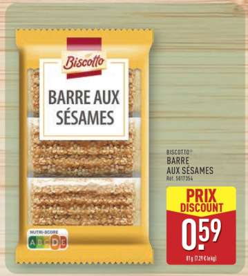 Biscotto Barre aux Sésames