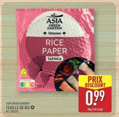 ASIA GREEN GARDEN FEUILLE DE RIZ
