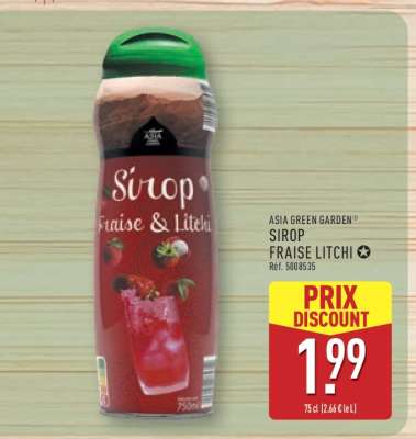 Asia Green Garden Sirop Fraise & Litchi