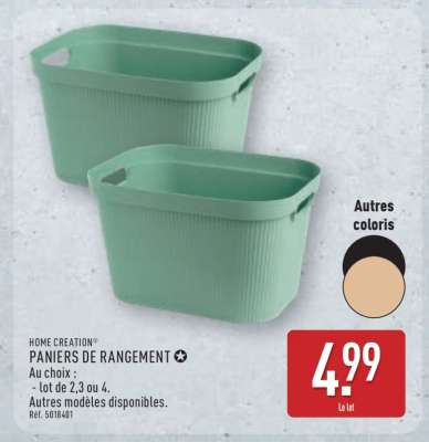 HOME CREATION® PANIERS DE RANGEMENT