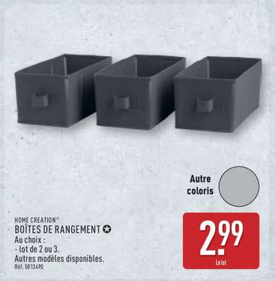 Boîtes de rangement
