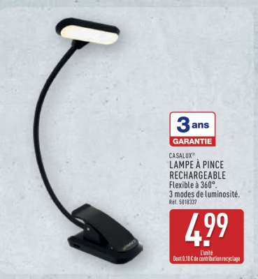 CASALUX® LAMPE À PINCE RECHARGEABLE