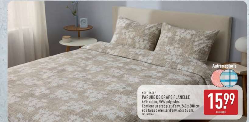 PARURE DE DRAPS FLANELLE