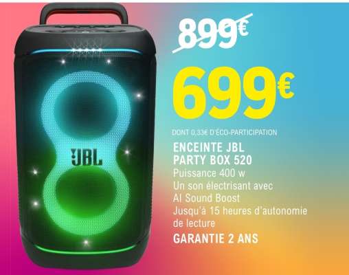 ENCEINTE JBL PARTY BOX 520