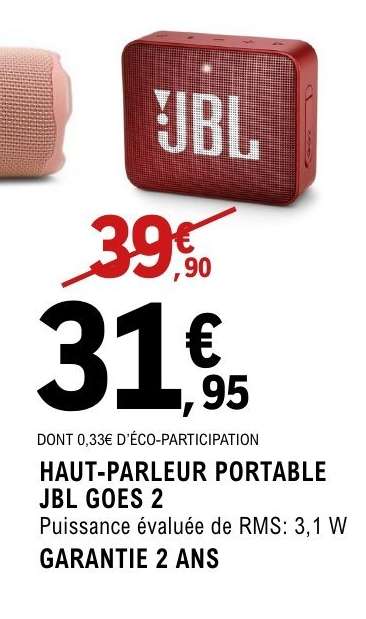 HAUT-PARLEUR PORTABLE JBL GOES 2