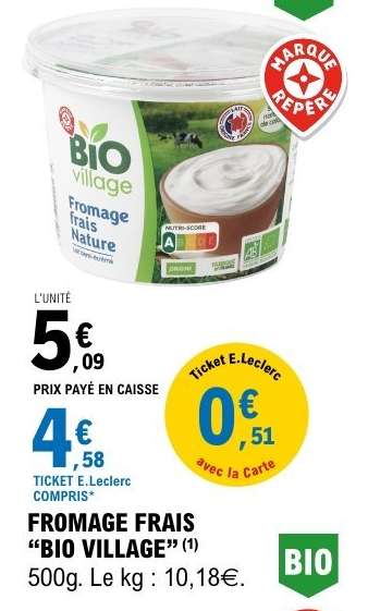 FROMAGE FRAIS "BIO VILLAGE"