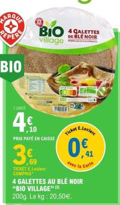 4 Galettes au Blé Noir "Bio Village"