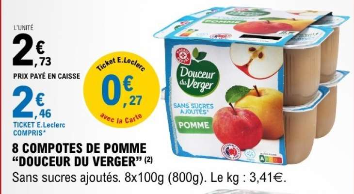 8 COMPOTES DE POMME "DOUCEUR DU VERGER"