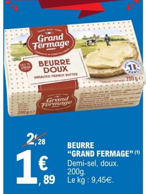 BEURRE “GRAND FERMAGE”