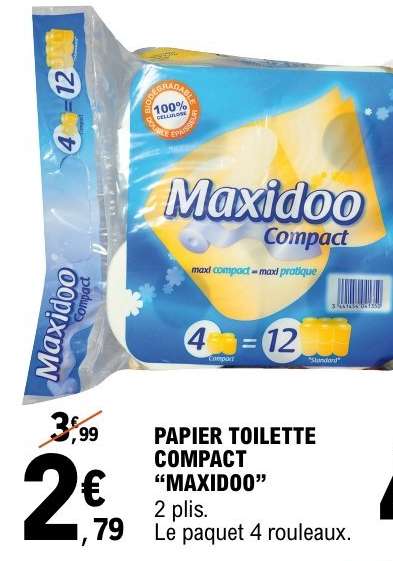 PAPIER TOILETTE COMPACT “MAXIDOO”