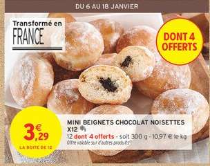 Mini Beignets Chocolat Noisettes