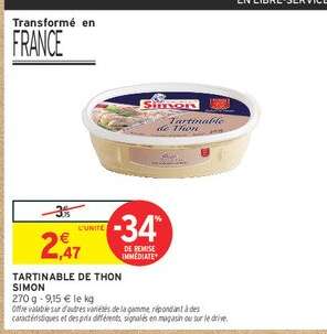 Tartinable De Thon Simon