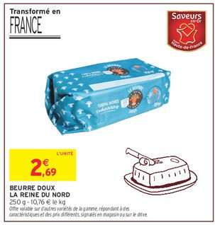 BEURRE DOUX LA REINE DU NORD