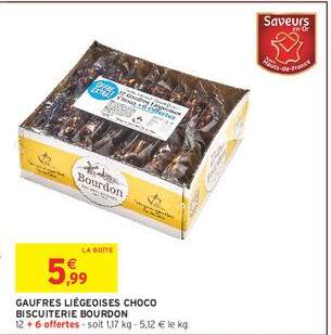 GAUFRES LIÉGEOISES CHOCO BISCUITERIE BOURDON