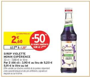 Sirop Violette Monin Expérience