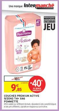 COUCHES PREMIUM ACTIVE 9/20KG T4+ X46 POMMETTE