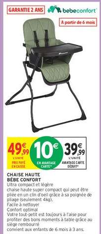 Chaise Haute Bébé Confort