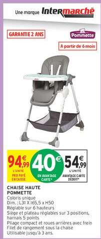 Chaise Haute Pommette