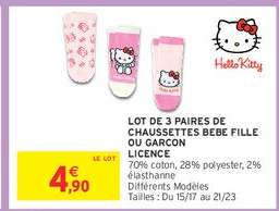 Lot de 3 paires de chaussettes bébé fille ou garçon