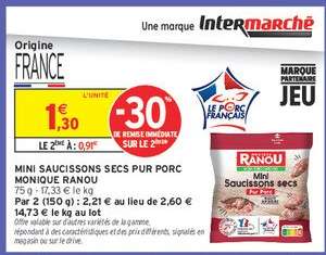 Mini Saucissons Secs Pur Porc Monique Ranou