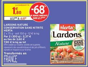 Lardons Nature Conservation Sans Nitrite 'Herta'